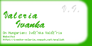 valeria ivanka business card